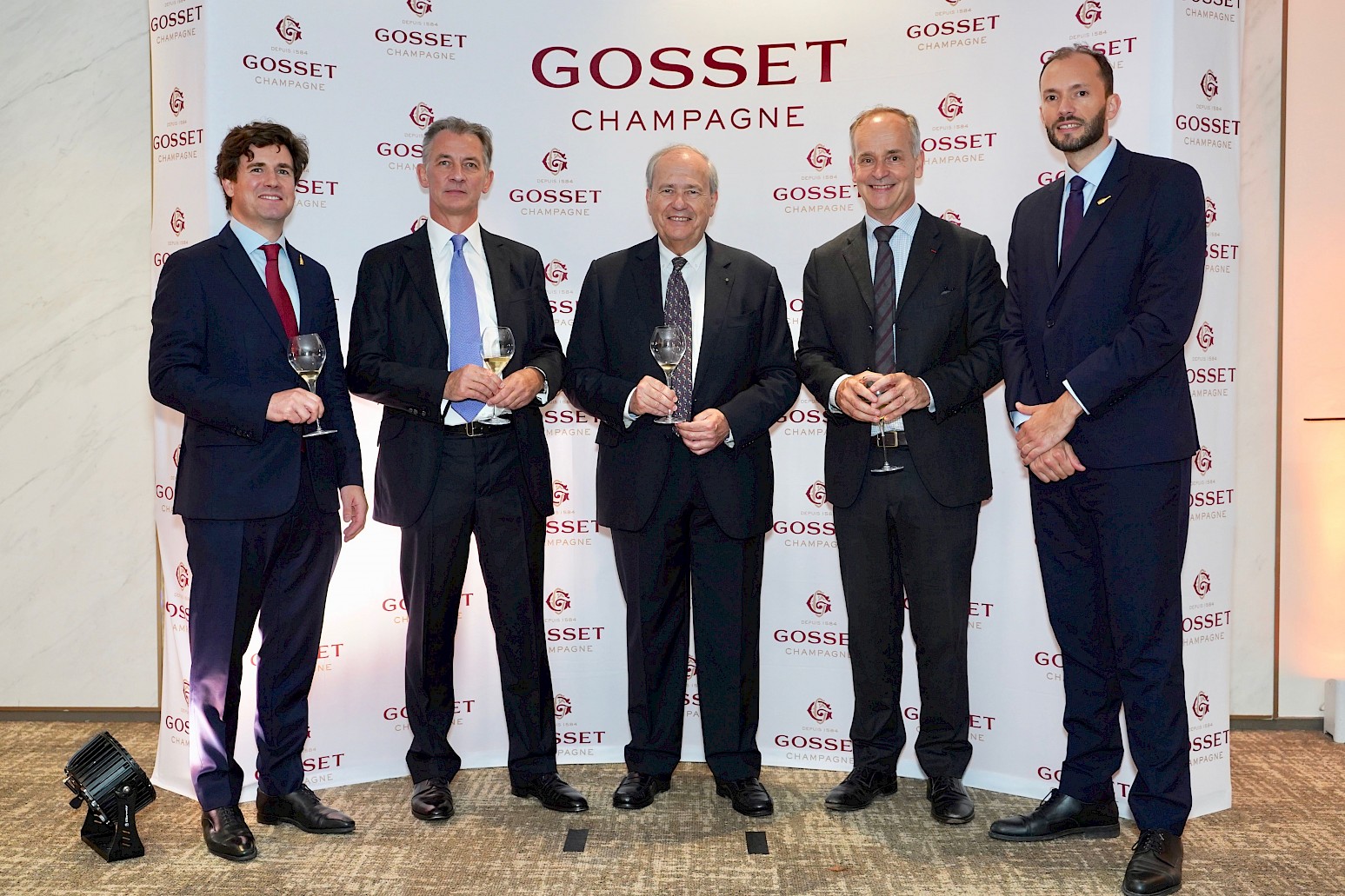 from left to right : Amaury Cointreau, Thomas Fontaine, Jean-Pierre Cointreau, Nicolas Truelle, Julien Cointreau